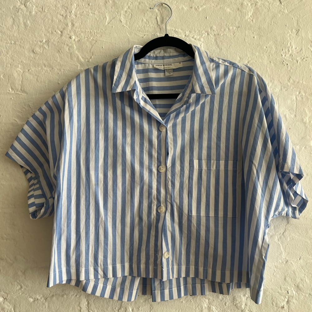 Urban Renewal Blue and White Striped Shirt